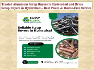Trusted Aluminum Scrap Buyers in Hyderabad and Brass Scrap Buyers in Hyderabad – Best Prices & Hassle-Free Service