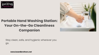 Portable Hand Washing Station Your On-the-Go Cleanliness Companion