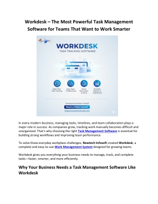 Workdesk – The Most Powerful Task Management Software for Teams That Want to Work Smarter