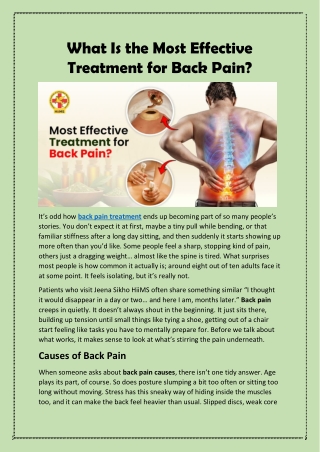 What Is the Most Effective Treatment for Back Pain