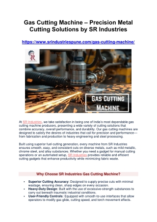 Gas Cutting Machine