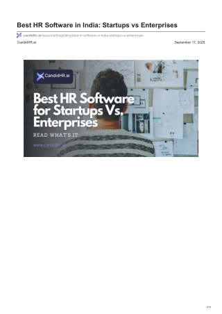 Best HR Software in India: Startups vs Enterprises