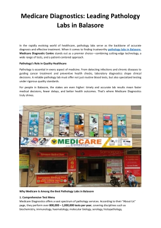 pathology labs in balasore