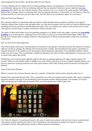 Slot Invite Bonuses: The Perfect Start for New Players