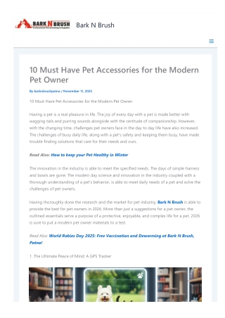 10 Must Have Pet Accessories for the Modern Pet Owner