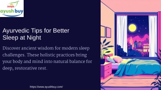 Ayurvedic Tips for Better Sleep at Night