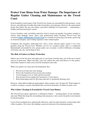 Protect Your Home from Water Damage: The Importance of Regular Gutter Cleaning