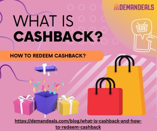 Earn Cashback offers only on Demandeals