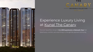 Kunal The Canary Pune – Premium East-Facing 3 & 4 BHK Residences