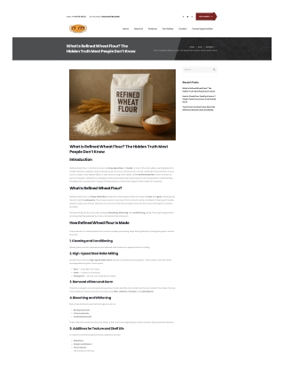 What Is Refined Wheat Flour