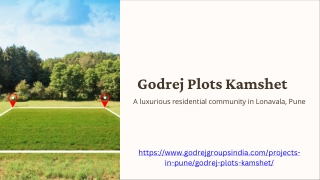 Godrej Plots Kamshet - Premium Residential Lands in Pune