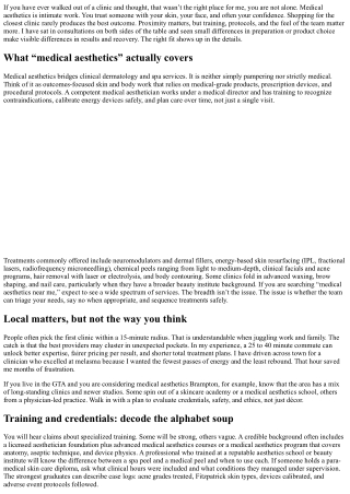 Medical Aesthetics Near Me: Finding the Perfect Fit