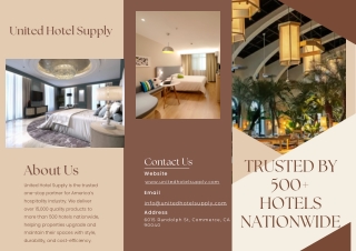 United Hotel Supply: Your Trusted Partner for Quality Hospitality Essentials