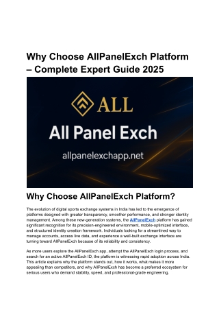 Why Choose AllPanelExch Platform – Complete Expert Guide 2025