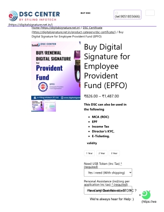 Buy Digital Signature for Employee Provident Fund (EPFO)