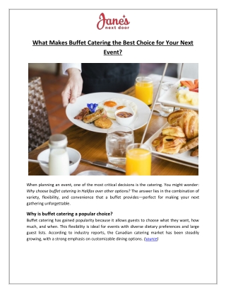 What Makes Buffet Catering the Best Choice for Your Next Event
