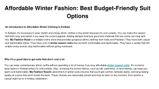 Affordable Winter Fashion_ Best Budget-Friendly Suit Options