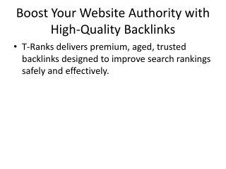 T-Ranks-Presentation