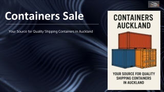 Your Source for Quality Shipping Containers in Auckland