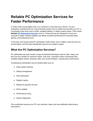 Reliable PC Optimization Services for Faster Performance (1)