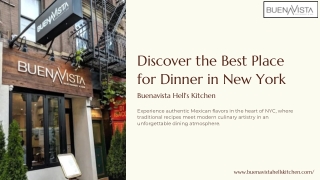 Best Place for Dinner in New York – A Culinary Experience to Remember