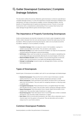 Gutter Downspout Contractors _ Complete Drainage Solutions