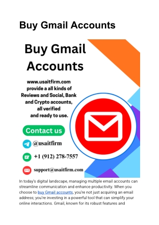Buy Gmail Accounts