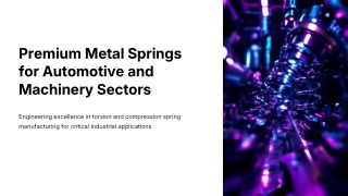Premium Metal Springs for Automotive and Machinery Sectors