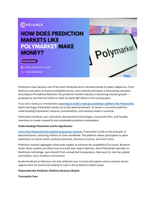 Build Revenue Generating Prediction Market Similar to Polymarket
