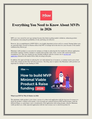 Everything You Need to Know About MVPs in 2026