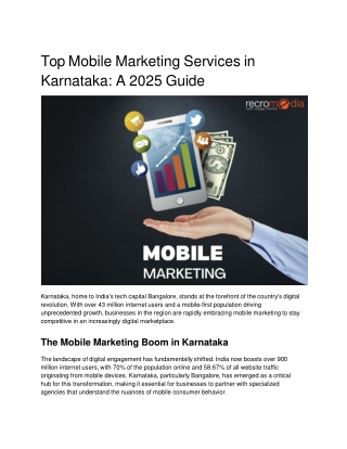 Top Mobile Marketing Services in Karnataka_ A 2025 Guide