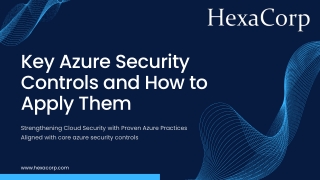 Key Azure Security Controls and How to Apply Them
