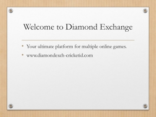 Diamond Exchange ID for Multiple Games