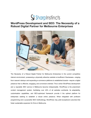 WordPress Development and SEO_ The Necessity of a Robust Digital Partner for Melbourne Enterprises (1)