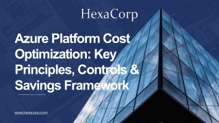 Azure Platform Cost Optimization Key Principles, Controls & Savings Framework