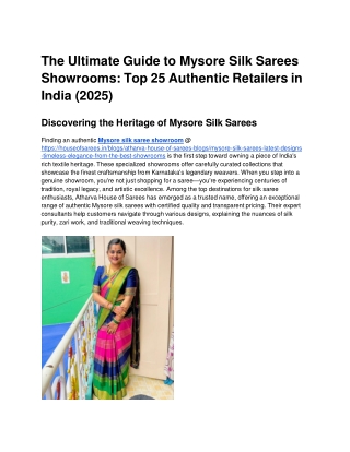 The Ultimate Guide to Mysore Silk Sarees Showrooms_ Top 25 Authentic Retailers in India (2025)