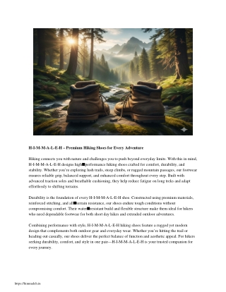 HIMMALEH Hiking Shoe – Durable, Comfortable & Trail-Ready Footwear for Every Tre