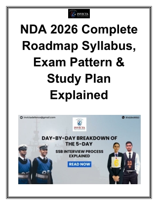 NDA 2026 Complete Roadmap Syllabus, Exam Pattern & Study Plan Explained