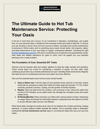 savannahhottubservice - The Ultimate Guide to Hot Tub Maintenance Service_ Protecting Your Oasis