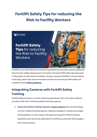 Top Forklift Safety Tips to Reduce Workplace Accidents