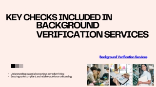 Key Checks Included in Background Verification Services