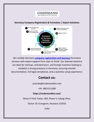 Germany Company Registration & Formation