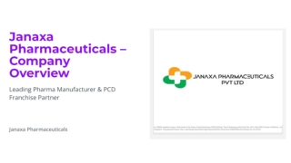 Janaxa Pharmaceuticals – Top PCD Pharma Franchise Company in India with Quality