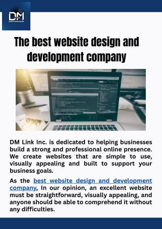 The best website design and development company