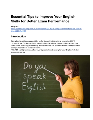 Essential Tips to Improve Your English Skills for Better Exam Performance