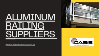 Aluminum Railing Suppliers: Strong and Stylish Options Across Canada