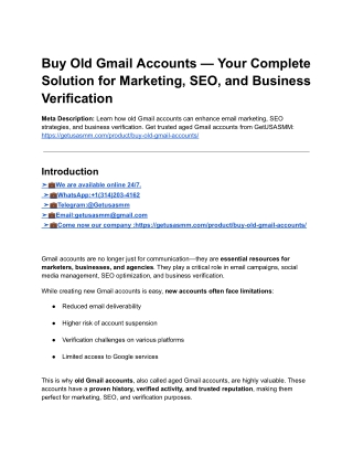 10 Best Websites to Buy Gmail Accounts in Bulk (2025)