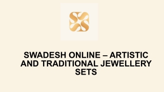 Swadesh Online – Handcrafted Jewellery and Designer Jewellery Sets