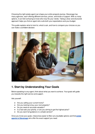 How to Choose the Right Estate Agents in Stevenage for Your Budget and Needs