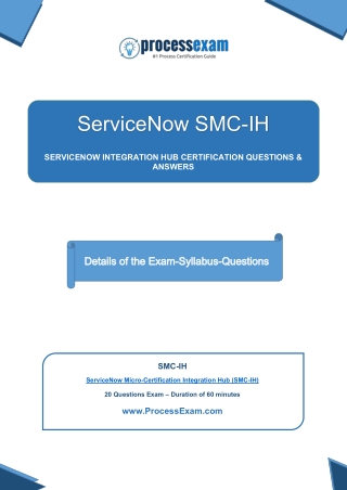ServiceNow SMC-IH Certification Guide